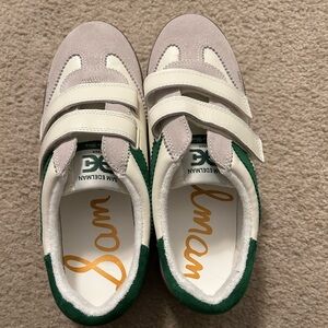 Sam Edelman women’s Sneakers in Green and Cream.